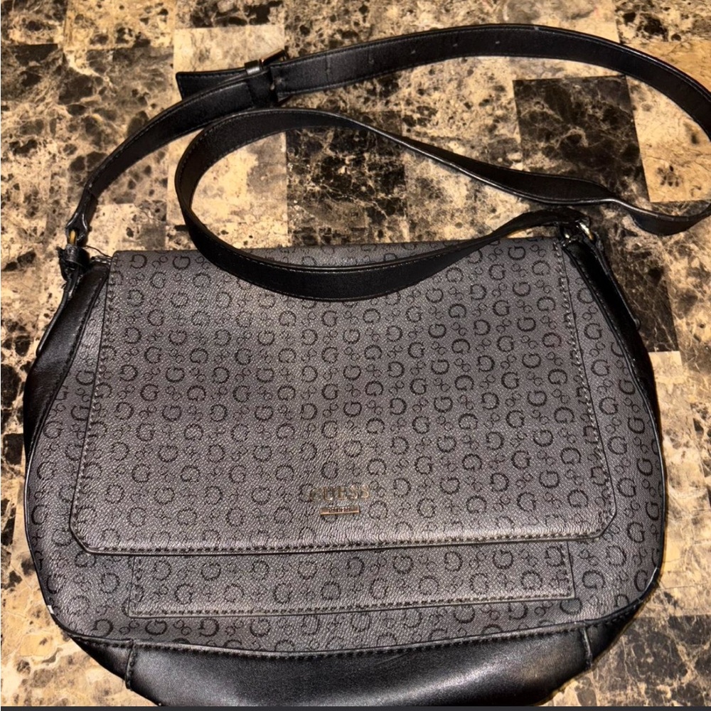 Guess by Pattern Gray Crossbody Bag